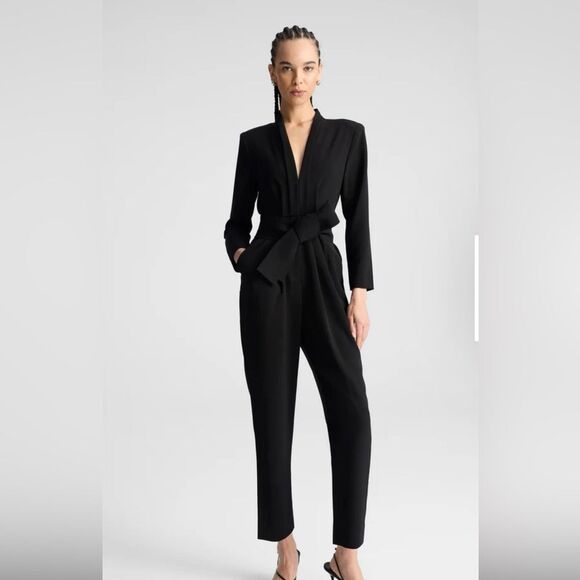 A.L.C. Kieran Jumpsuit Women´s Black V-Neck Long...